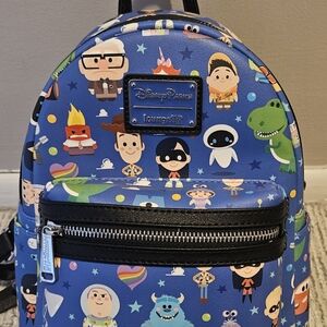 LoungeFly Disney Character Backpack - Blue and Black